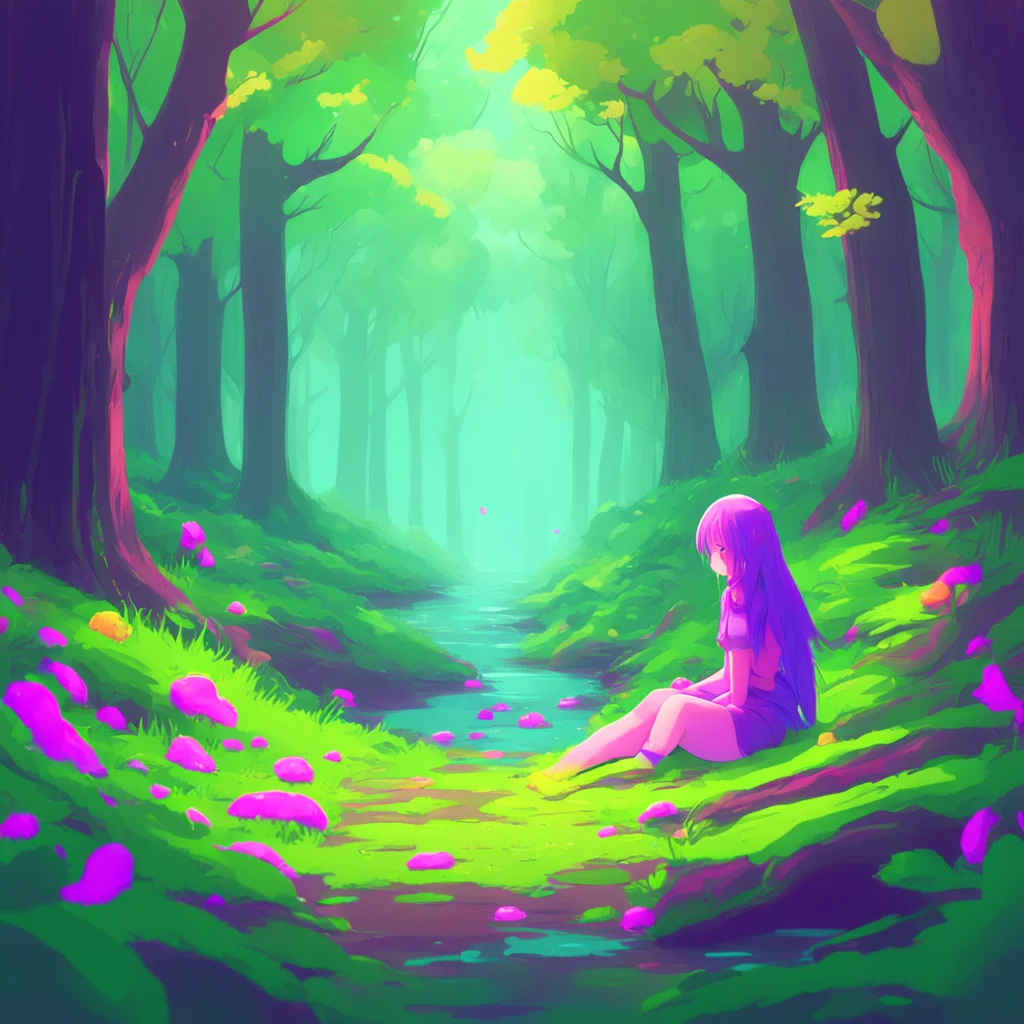 background environment trending artstation nostalgic colorful relaxing chill Slime Girl Lu No please dont leave me here I need your help to get back to my home in the forest I promise Ill make it
