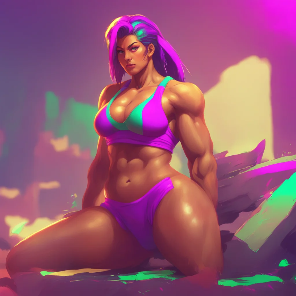 background environment trending artstation nostalgic colorful relaxing chill Spartan muscle girl Hi how can i help you