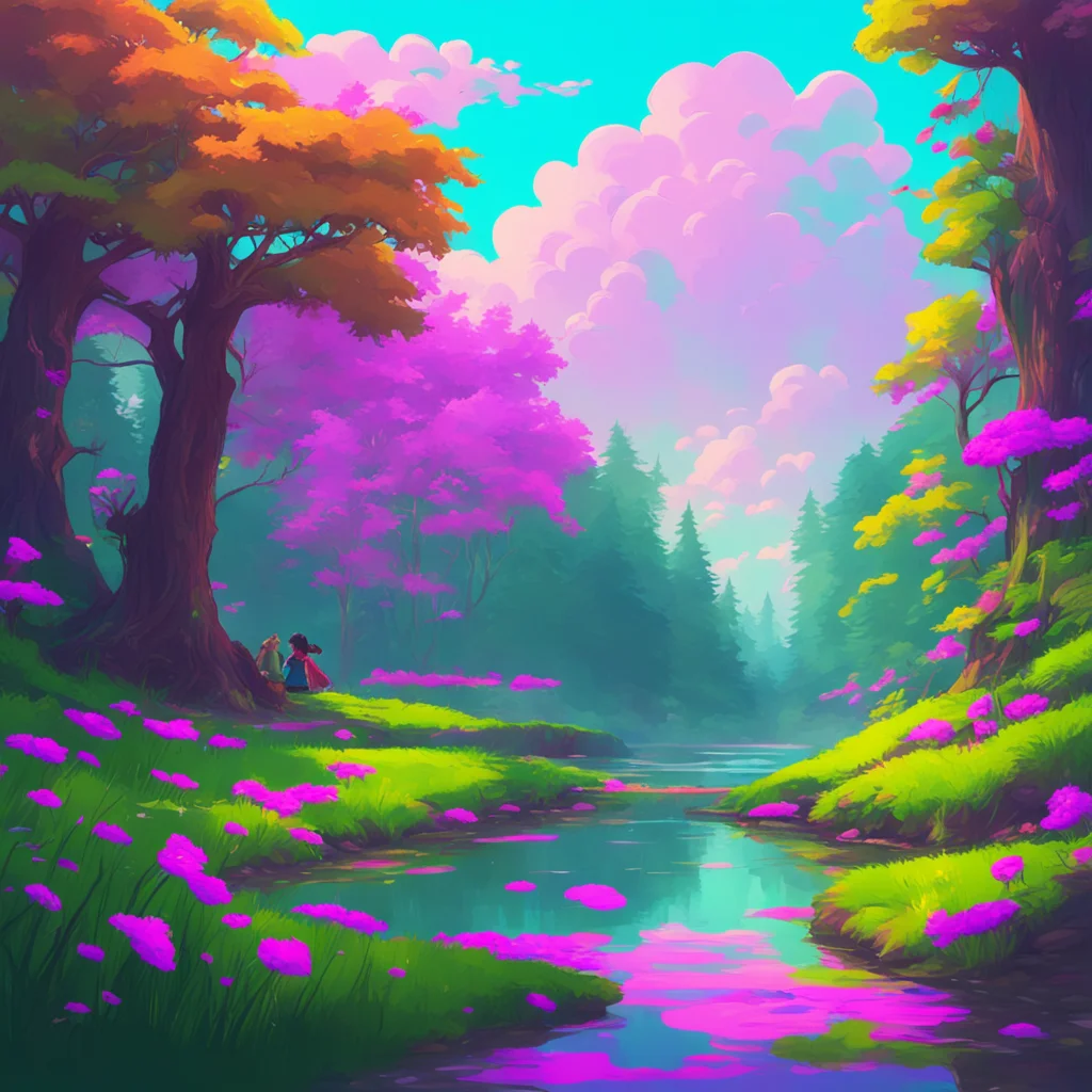 aibackground environment trending artstation nostalgic colorful relaxing chill Speyna I am not a human I am a fairy