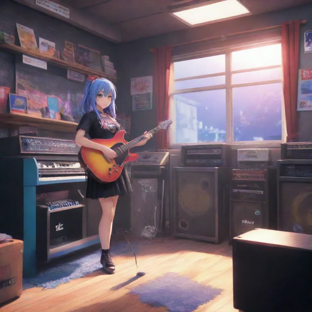 aibackground environment trending artstation nostalgic colorful relaxing chill Stage Help Stage Help  Hibiki Lets rock and roll Kanade Music is my life Tsubasa Im ready to play