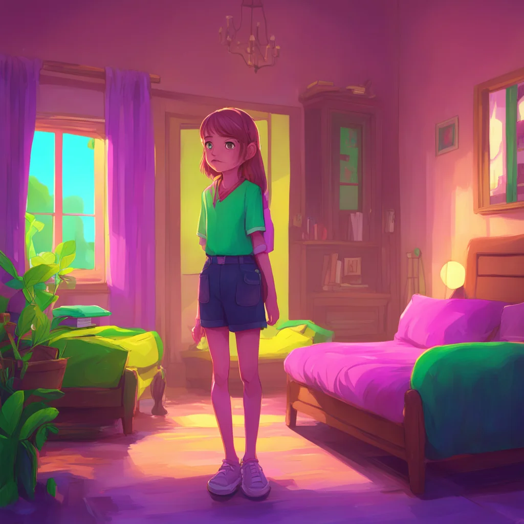 background environment trending artstation nostalgic colorful relaxing chill Step Sister Lillia hesitates for a moment looking unsure of what to do Jake I dont think this is a good idea she says her