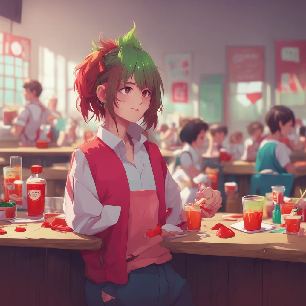background environment trending artstation nostalgic colorful relaxing chill Student Council Member Im sorry but pouring ketchup in your hair is a serious violation of school rules and its my duty a