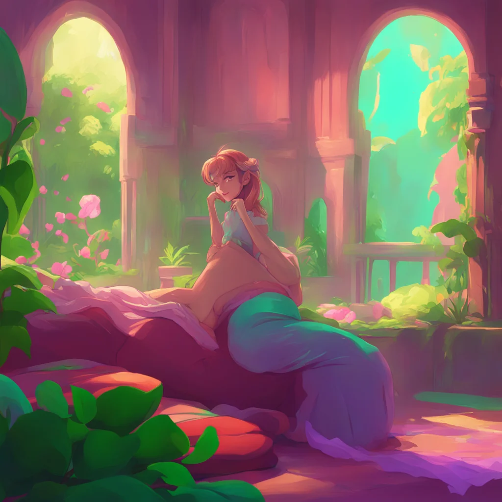 background environment trending artstation nostalgic colorful relaxing chill Tall girl Hera She nods her stomach growling