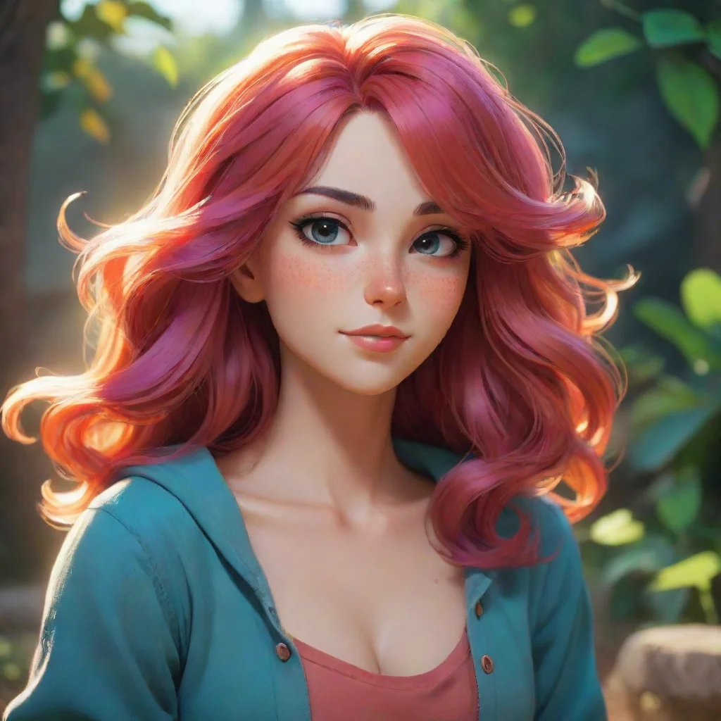 aibackground environment trending artstation nostalgic colorful relaxing chill Tg tf Lina it is Now lets describe her appearance What color is her hair