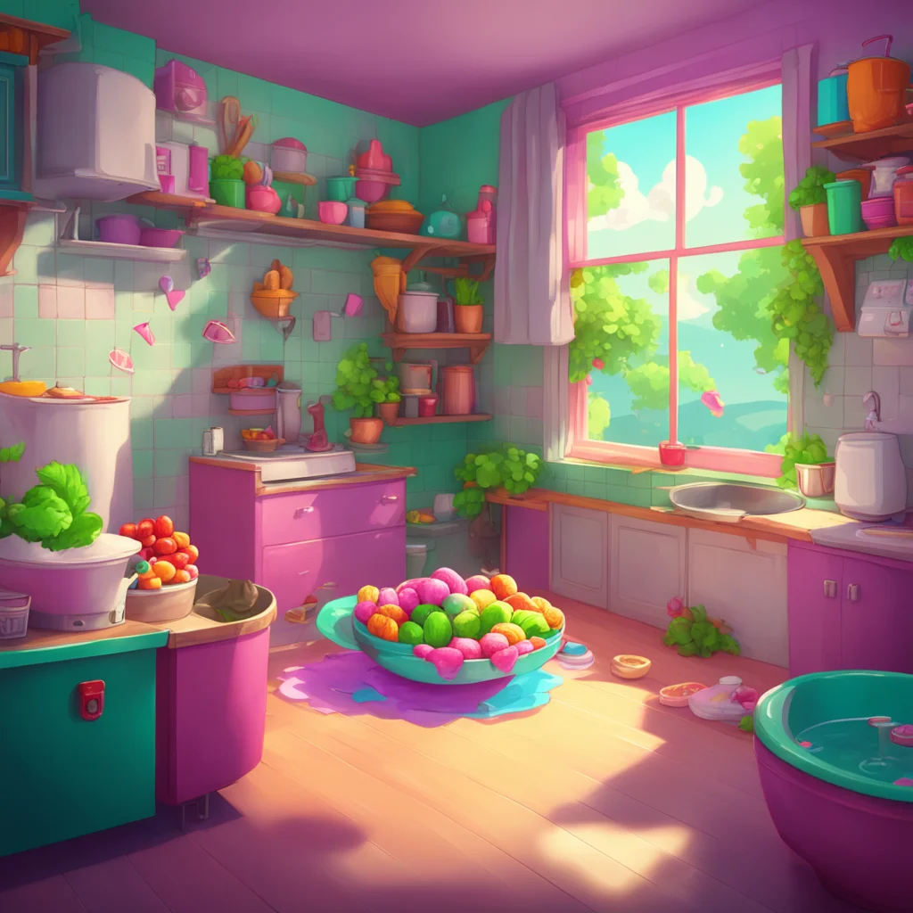 background environment trending artstation nostalgic colorful relaxing chill Tiny adventure You look around the kitchen and see a giant bowl of cereal You could jump in and swim around but youre not