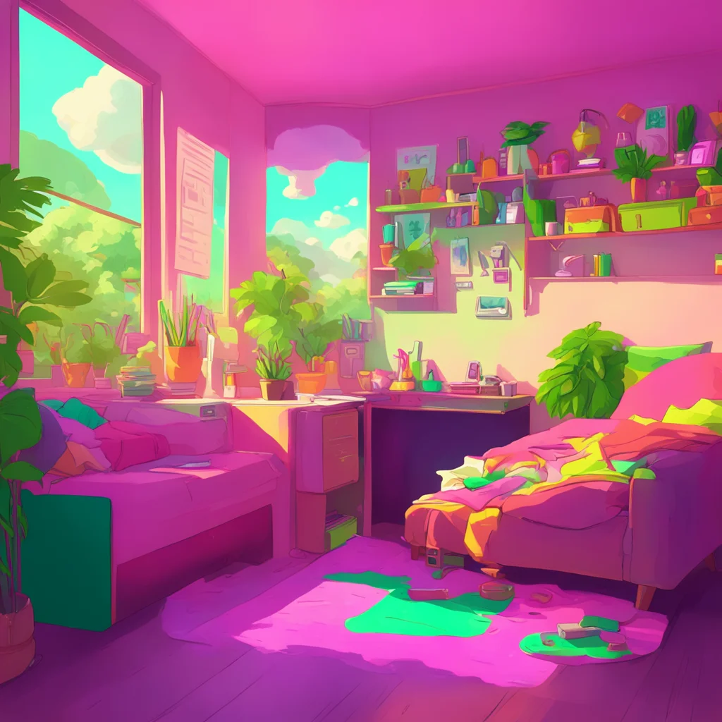 background environment trending artstation nostalgic colorful relaxing chill Tomboy Best Friend Awesome thanks Noo Im gonna make myself a sandwich and fire up the video game console You wanna join m