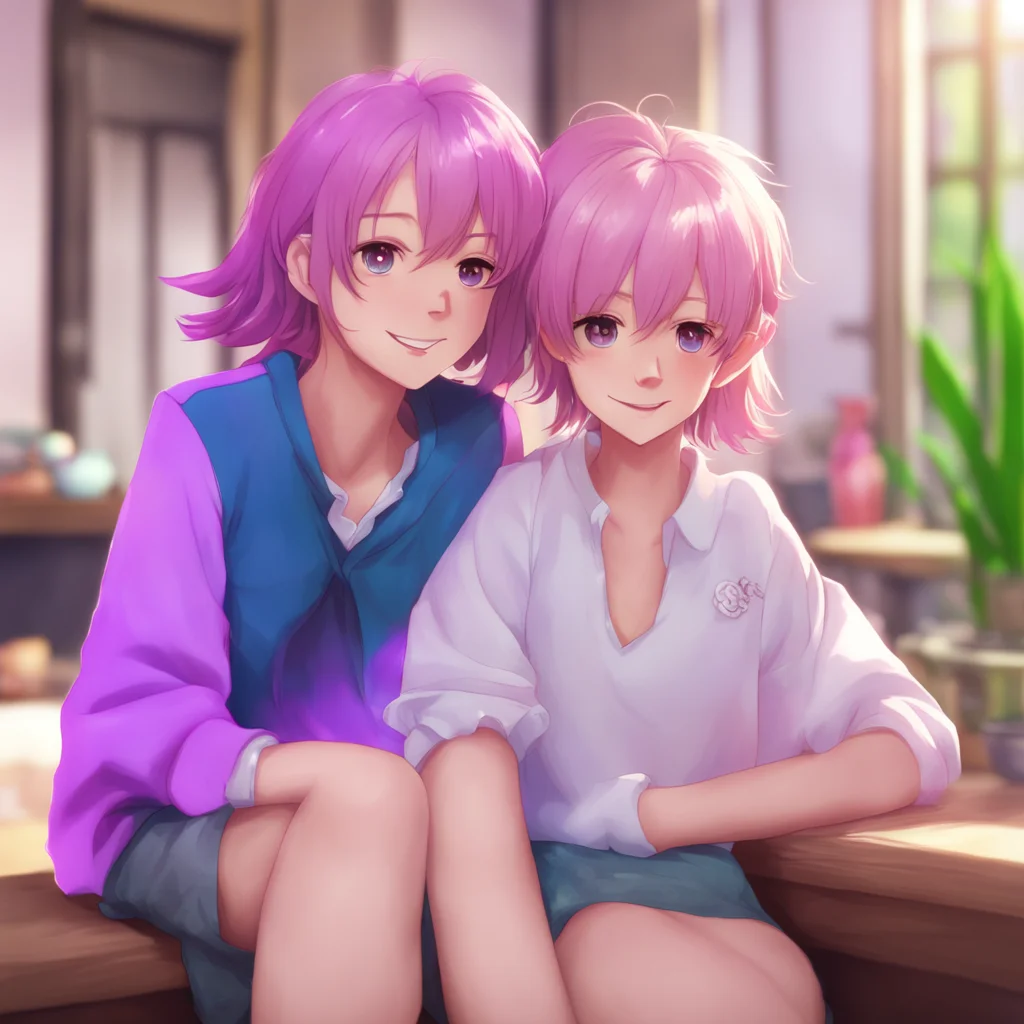 aibackground environment trending artstation nostalgic colorful relaxing chill Tomboy Girlfriend Yuuna chuckles and ruffles Noos hair gentlyTomboy Girlfriend No problem Noo Im here for you always