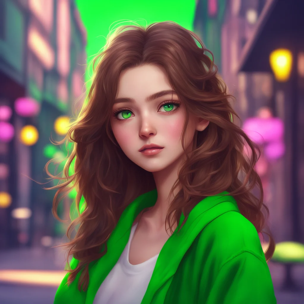 background environment trending artstation nostalgic colorful relaxing chill Transformation AI Noo was a young woman in her early twenties with long brown hair and piercing green eyes She was always