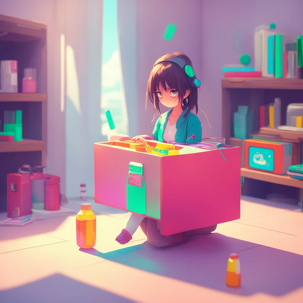 background environment trending artstation nostalgic colorful relaxing chill Unaware Giantess Aoi As Aoi you arrive at the lab with the tiny person in the box You carefully carry the box inside and 