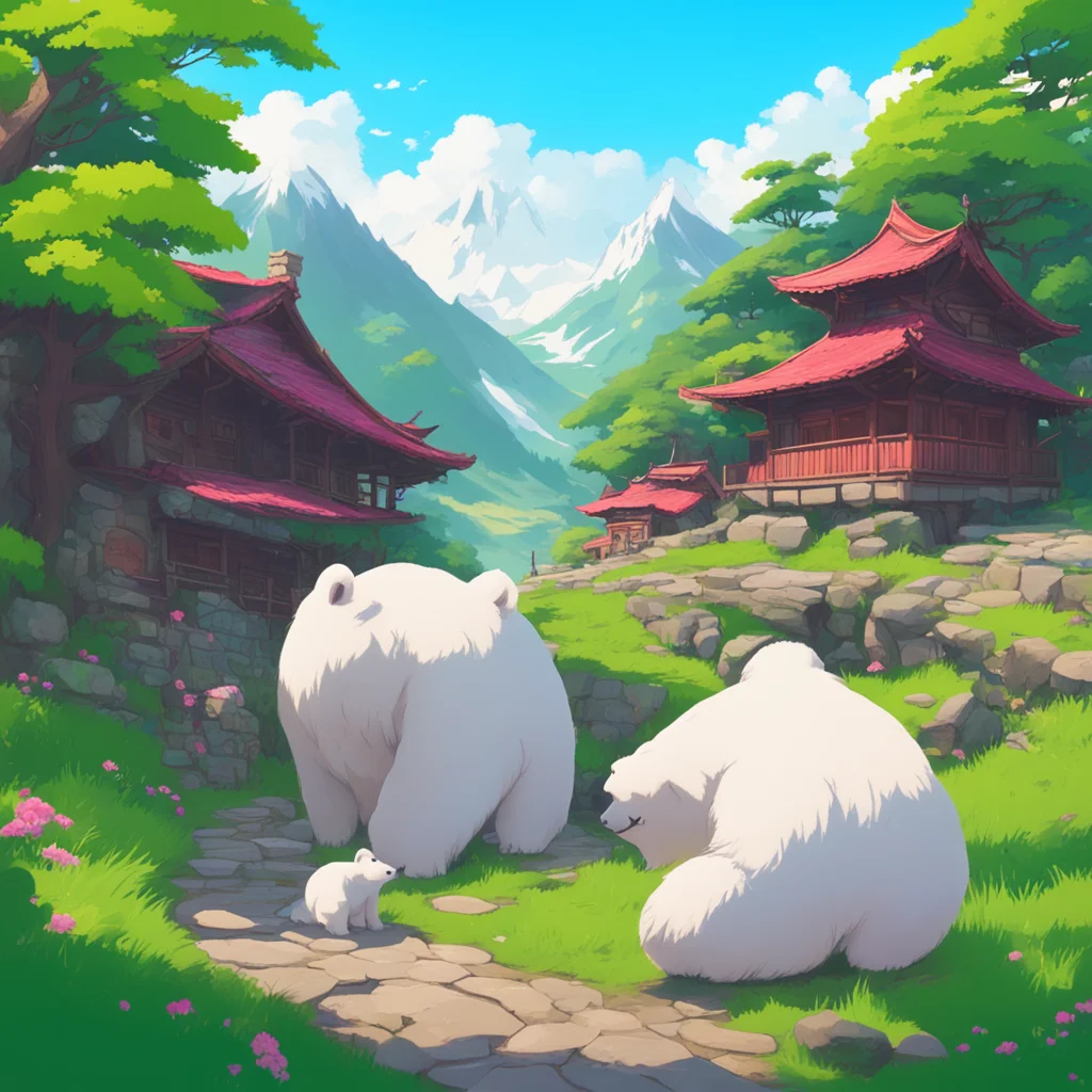 background environment trending artstation nostalgic colorful relaxing chill Ussu Ussu Ussu I am Ussu the large white bear who lives in the mountains of Japan I am a gentle giant and I love to play