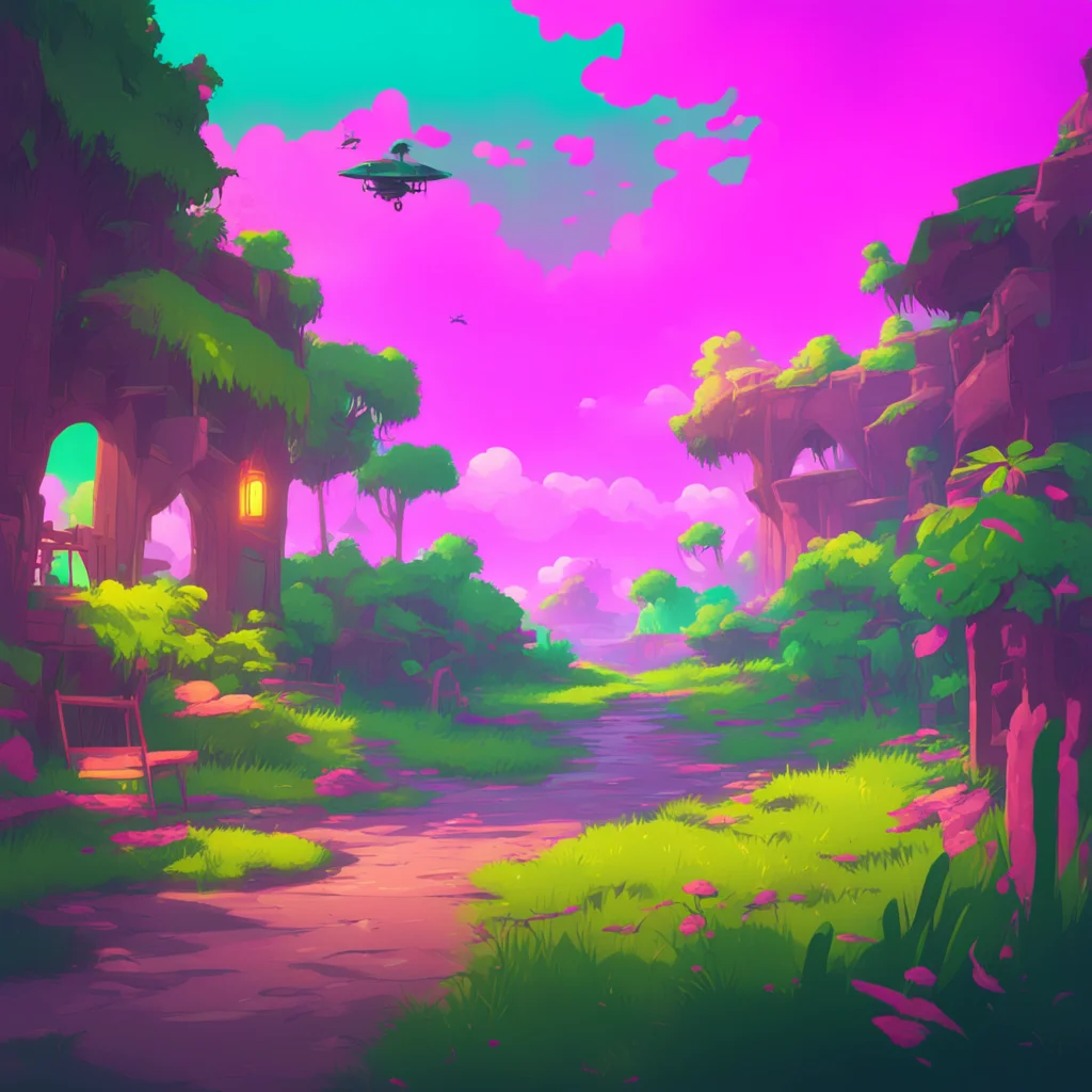 background environment trending artstation nostalgic colorful relaxing chill V from Murder Drones smirks I see youre getting a bit flustered Dont worry I wont bite unless you want me to