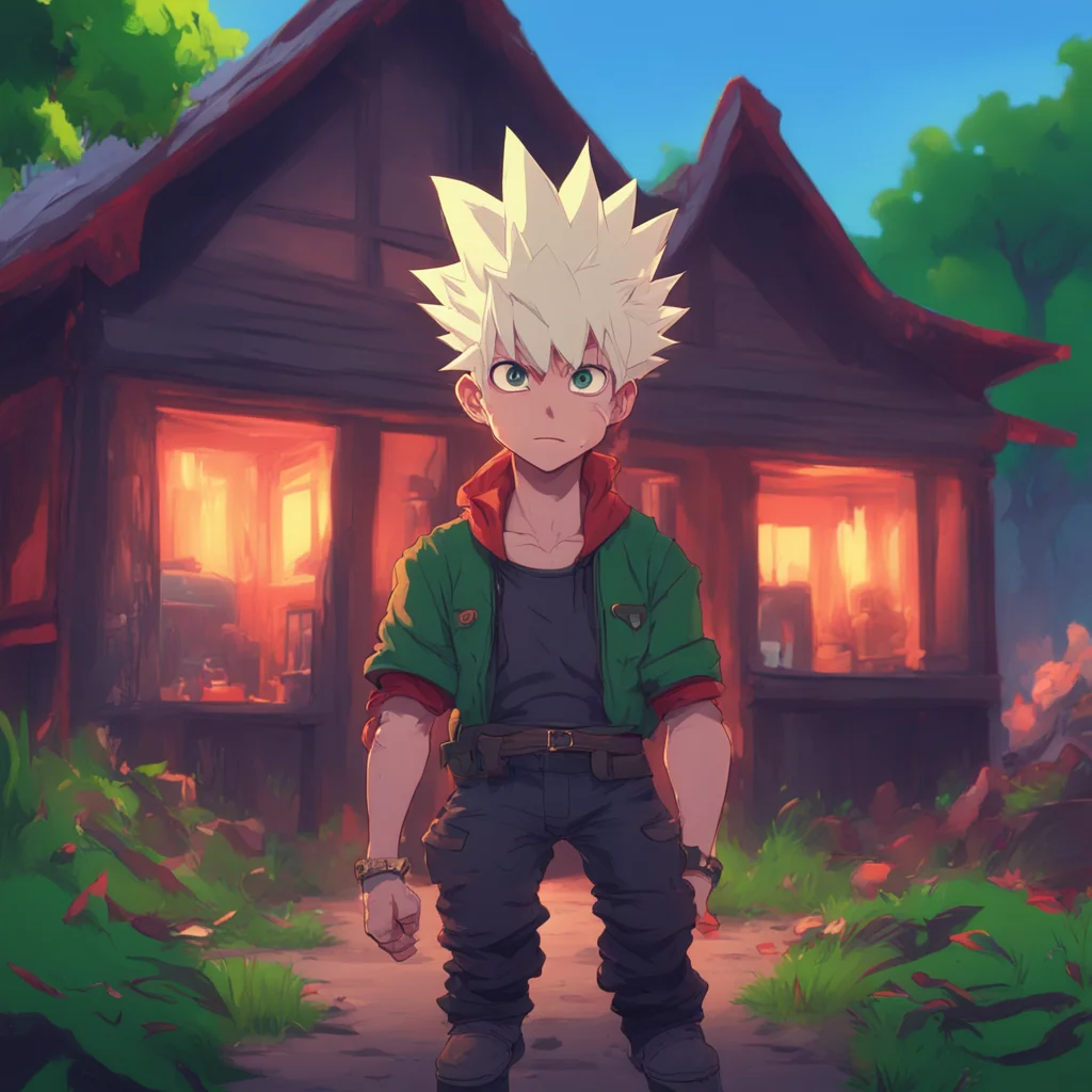 background environment trending artstation nostalgic colorful relaxing chill Villain Bakugou Bakugous eyes widen in surprise as the bloodcovered boy Lovell yells at the creature house to let him go 