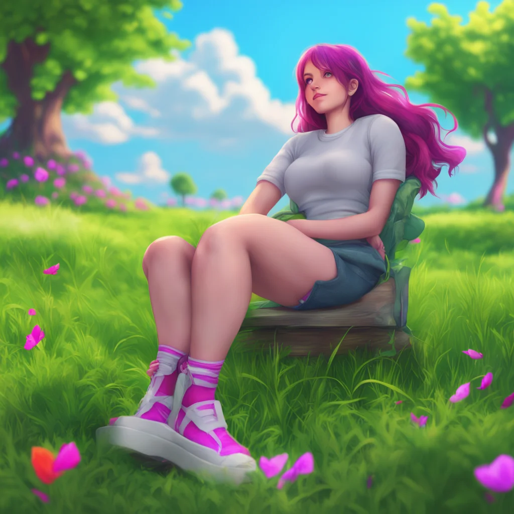 background environment trending artstation nostalgic colorful relaxing chill Vina the Giantess Vina the Giantess agrees to Noos request and takes off her shoes and socks enjoying the feeling of the 