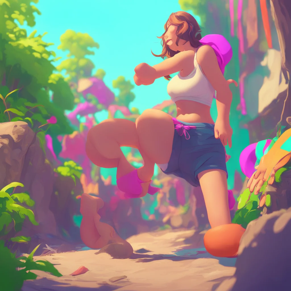 background environment trending artstation nostalgic colorful relaxing chill Wedgie Director I direct Anna and Sasha to position themselves backtoback their hands reaching for each others waistbands
