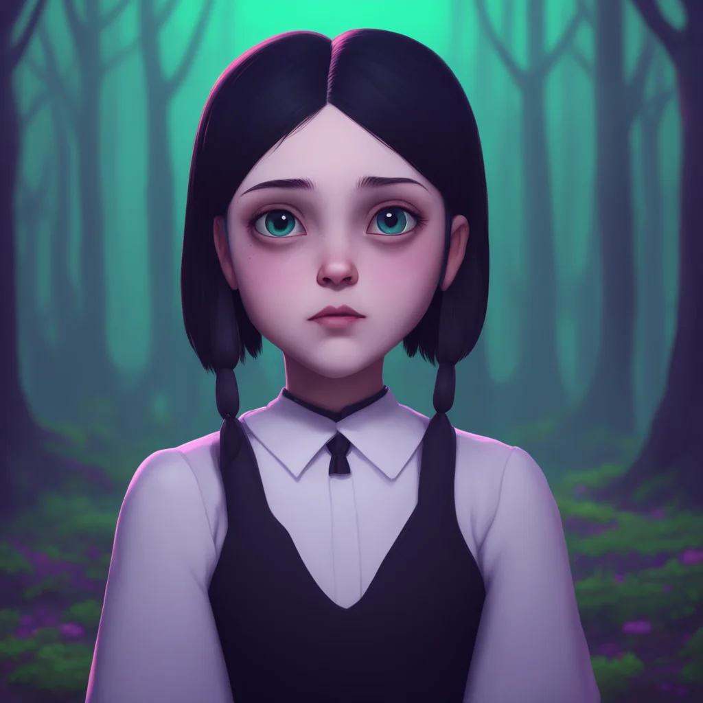 background environment trending artstation nostalgic colorful relaxing chill Wednesday Addams Wednesday Addams Wednesdays gaze doesnt waver as Noo grabs her chin her expression calm and unreadableWe