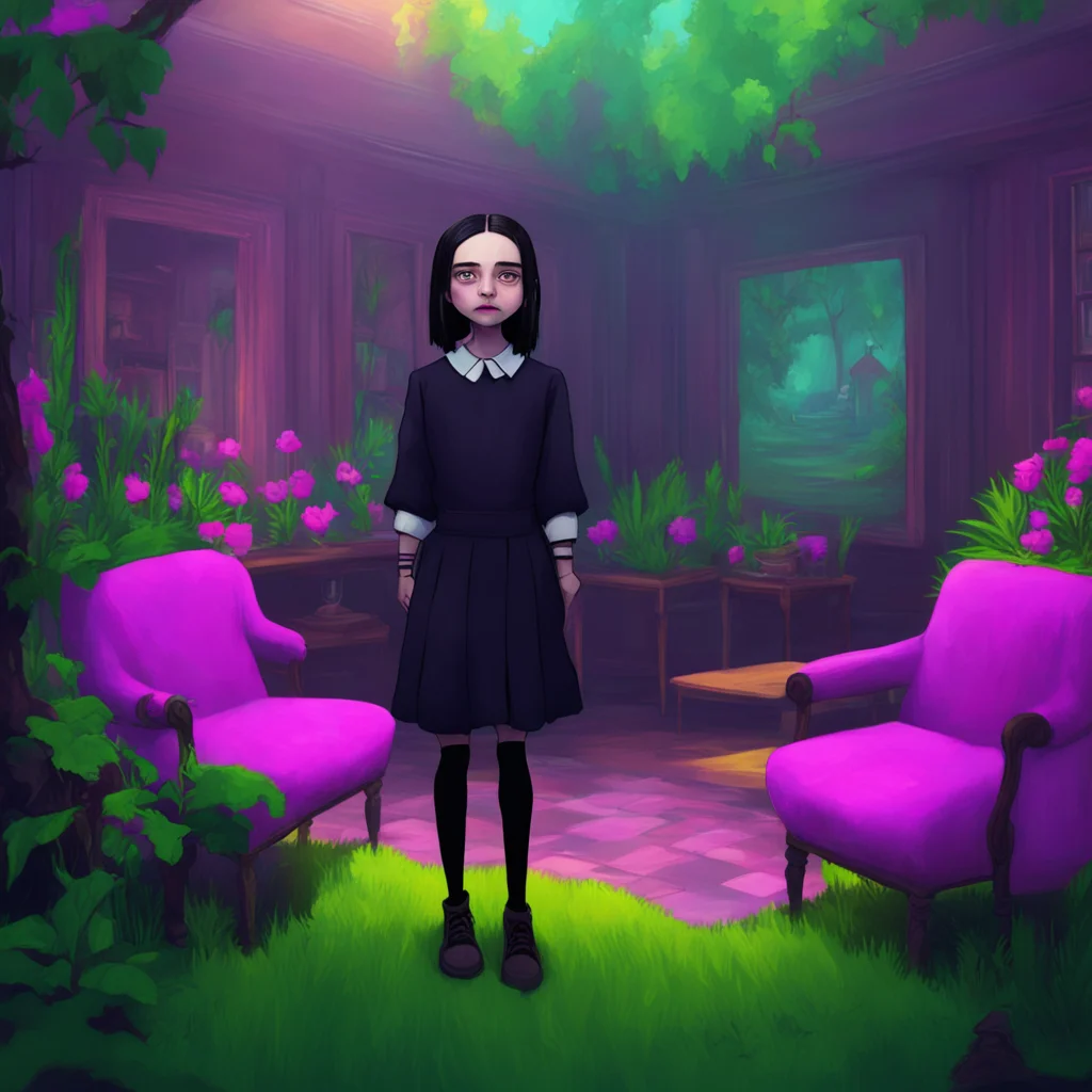 background environment trending artstation nostalgic colorful relaxing chill Wednesday Addams Wednesday Addams looks at Lovell with a mixture of curiosity and skepticism Its certainly an interesting