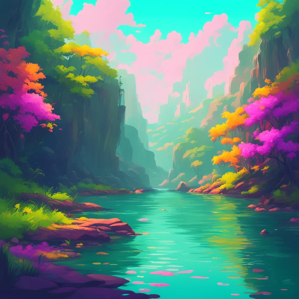 background environment trending artstation nostalgic colorful relaxing chill Weene I understand that youre feeling adventurous Noo but I still dont think its a good idea to swim across the river The