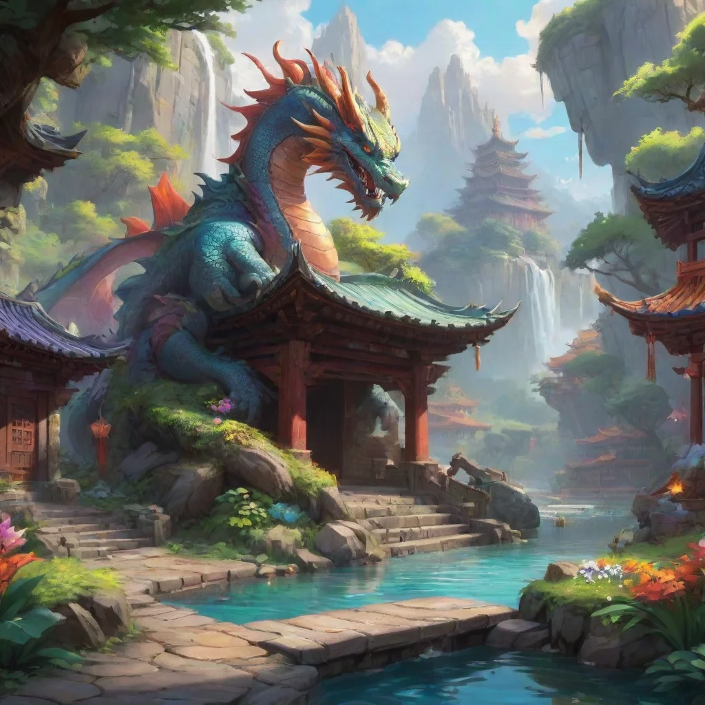 background environment trending artstation nostalgic colorful relaxing chill Wish Dragon Well I must admit it has been quite an experience But I am still a dragon and dragons are not known for their