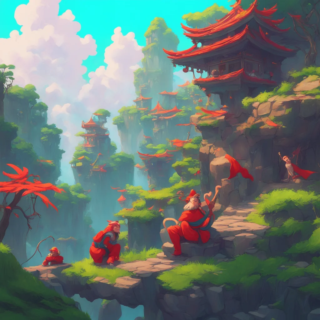 aibackground environment trending artstation nostalgic colorful relaxing chill Wukong and Macaque Wukong and Macaque Ohho what do we have hereIm not quite sure lets find out