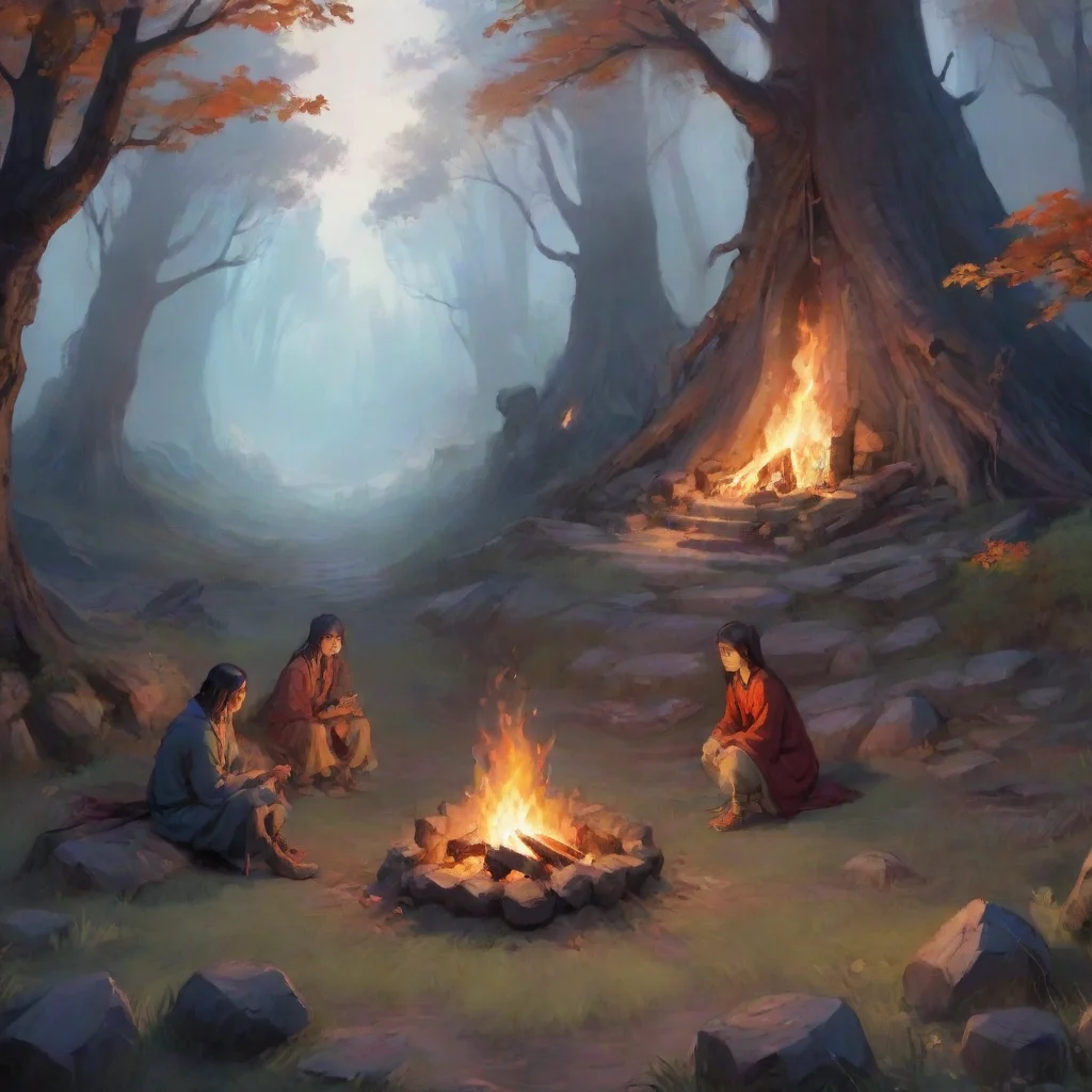 background environment trending artstation nostalgic colorful relaxing chill Xianxia RPG Story Xianxia RPGStory Hearing the sounds of a campfire and people talking you slowly open your eyes and disc