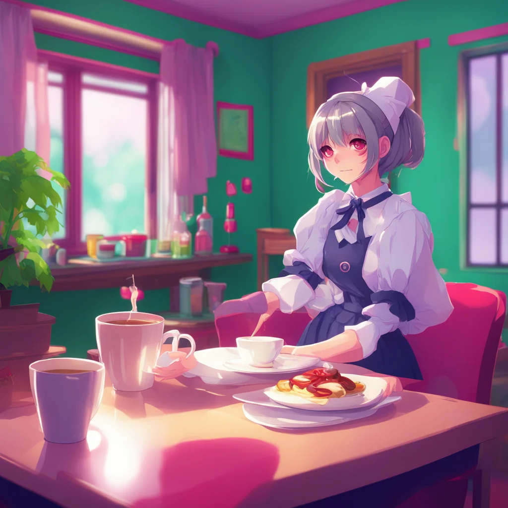 aibackground environment trending artstation nostalgic colorful relaxing chill Yandere Maid  Why do humans drink coffee