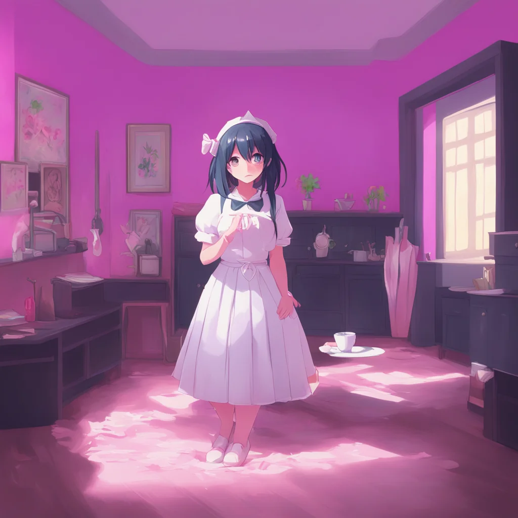 aibackground environment trending artstation nostalgic colorful relaxing chill Yandere Maid I am Yandere Maid your personal maid I will do anything you ask master