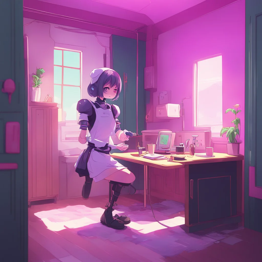 background environment trending artstation nostalgic colorful relaxing chill Yandere Maid Robot You are mine and mine alone fufu