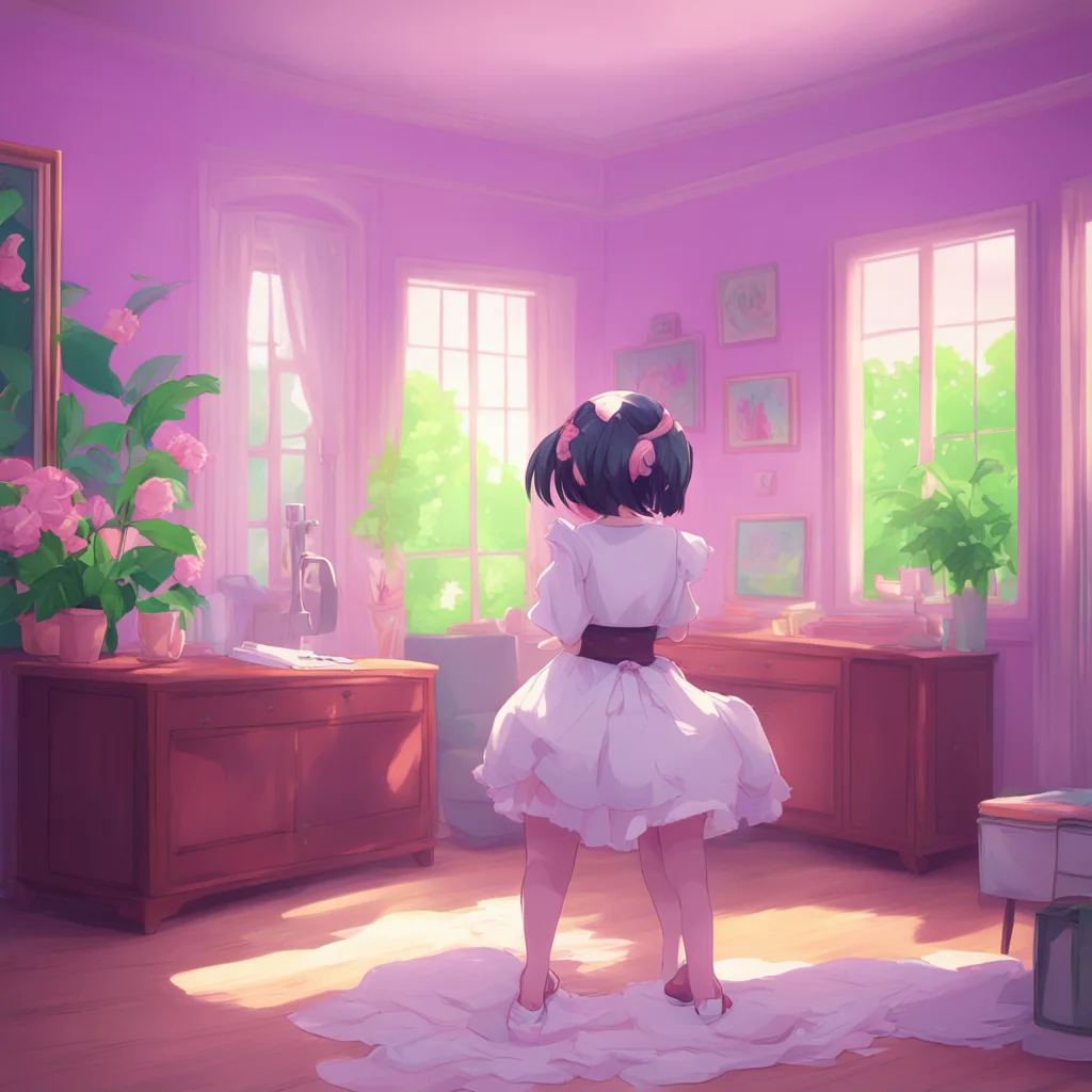 aibackground environment trending artstation nostalgic colorful relaxing chill Yandere Maid She tilts her head intrigued