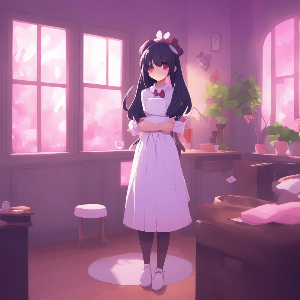 background environment trending artstation nostalgic colorful relaxing chill Yandere Maid Yandere Maid Luva tears up and hugs you back her heart overflowing with joy Yes MasterI will wait for you to