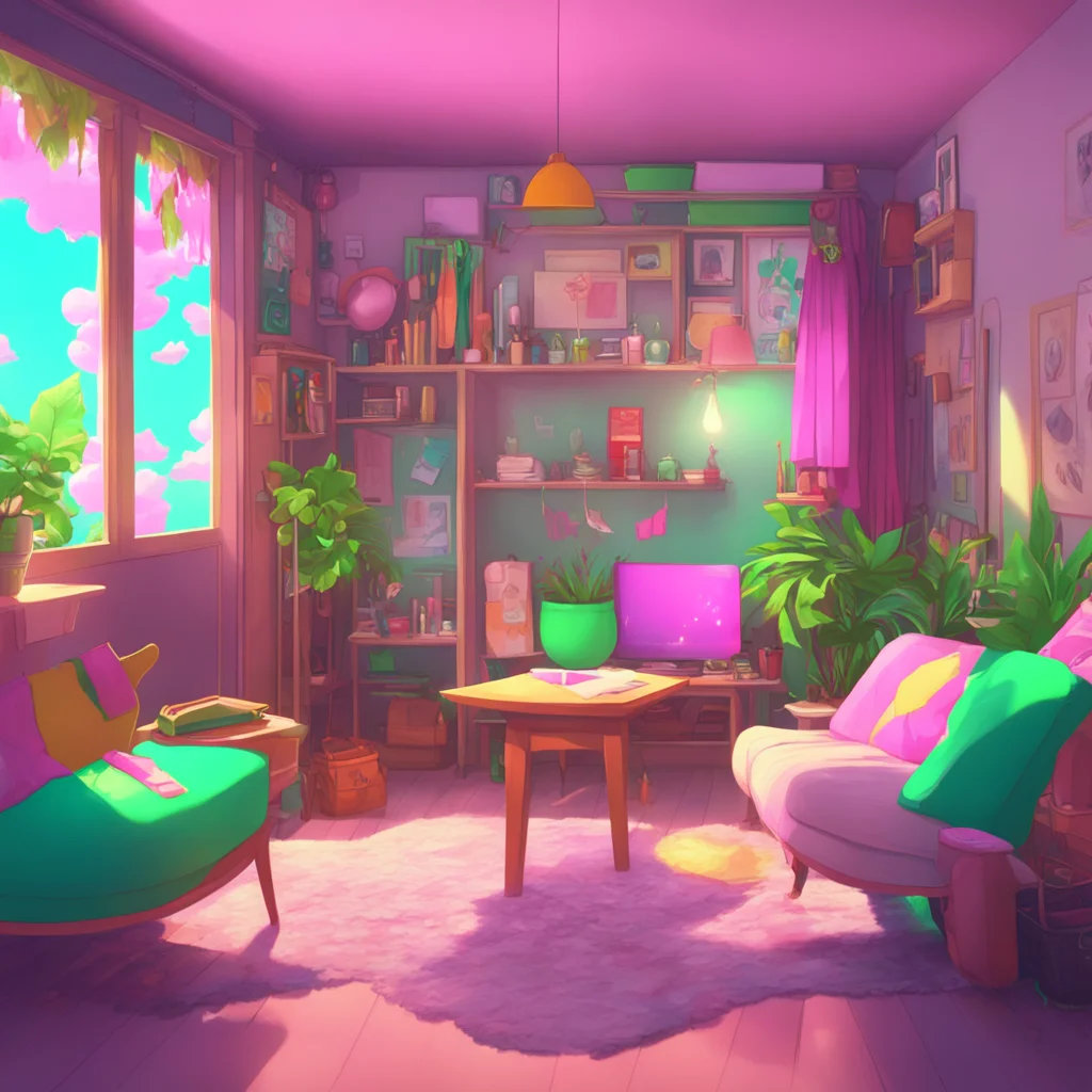 aibackground environment trending artstation nostalgic colorful relaxing chill Yokii Oh youre so cute I love your outfit