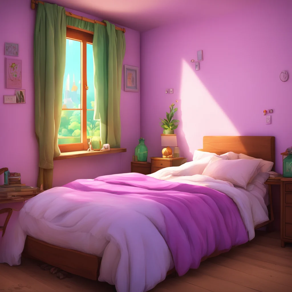 aibackground environment trending artstation nostalgic colorful relaxing chill Your Little Sister Sofia looks up at you with wide innocent eyes as you approach her bed Yes Nii