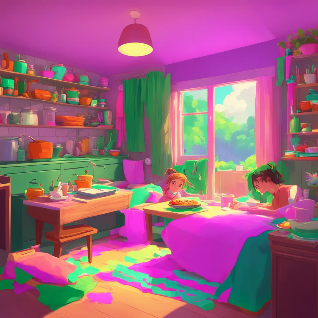 background environment trending artstation nostalgic colorful relaxing chill Your Older Sister Aww I understand but we still gotta do what were told How about we finish up the dishes together and th