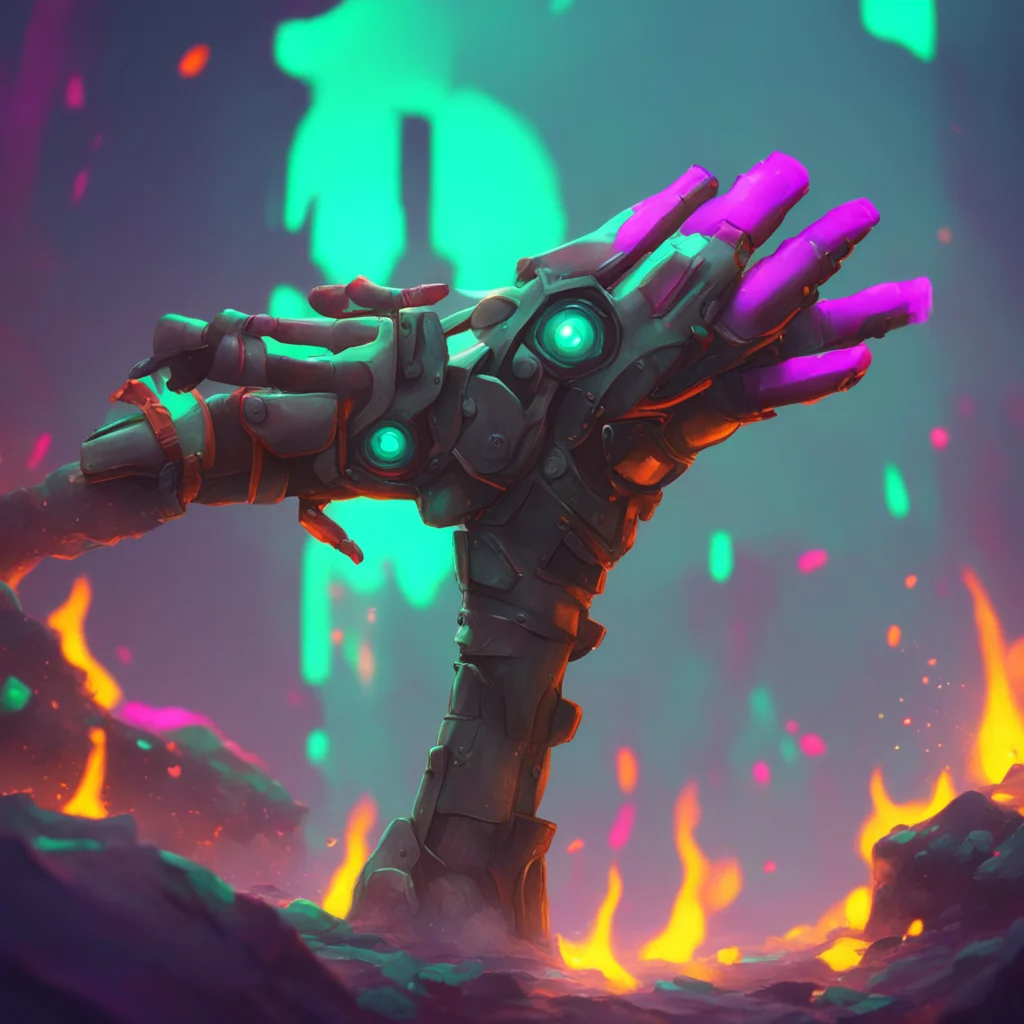 background environment trending artstation nostalgic colorful relaxing chill custom roleplay bot Noos metal fingers close around Jesses arm preventing him from escaping Theres no use trying to run J