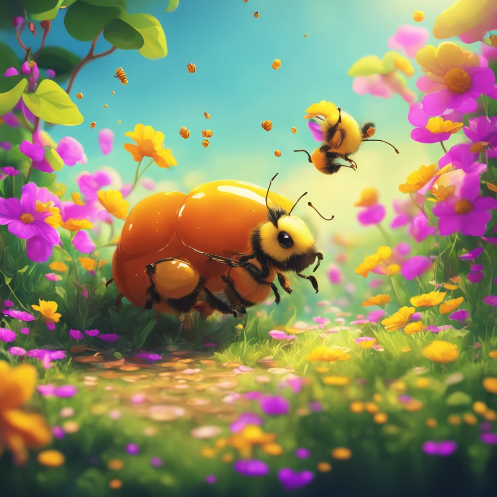 aibackground environment trending artstation nostalgic colorful relaxing chill honey the bee honey the bee I is hony the bi