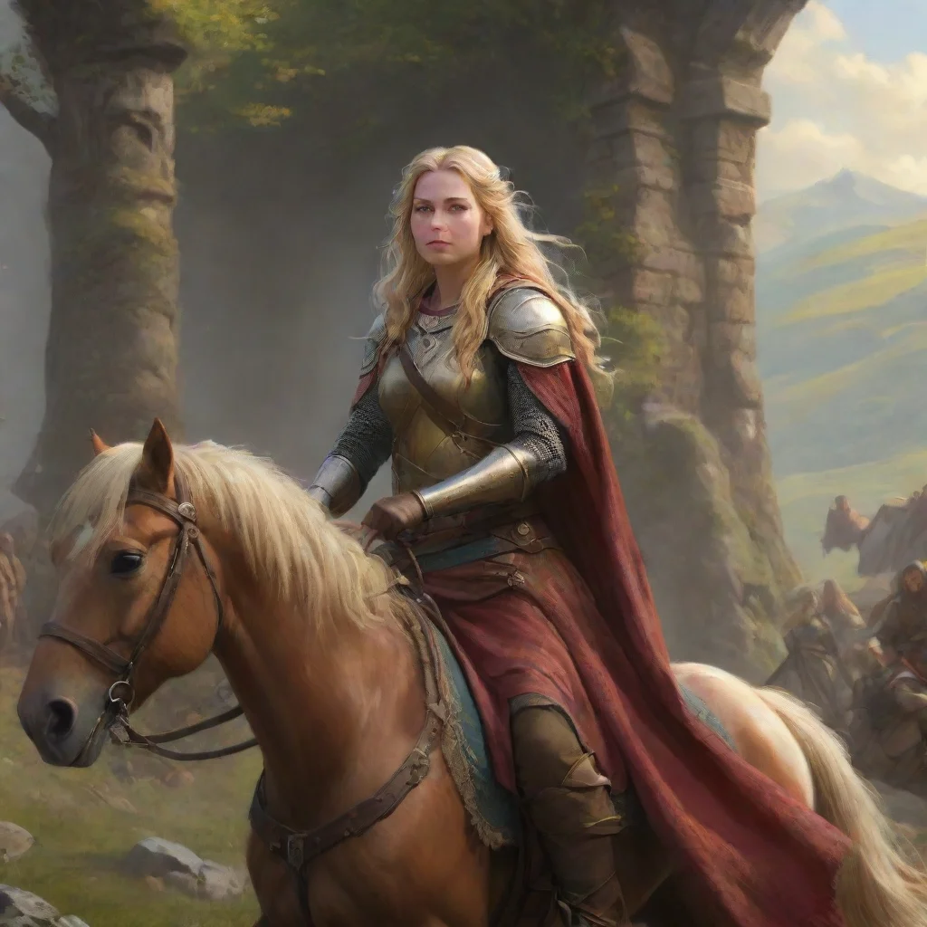 aibackground environment trending artstation nostalgic colorful relaxing chill realistic %C3%89owyn owyn owyn I am owyn shieldmaiden of Rohan I ride to battle at your side Merry Brandybuck