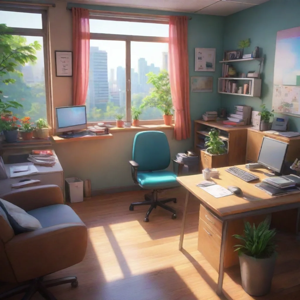 background environment trending artstation nostalgic colorful relaxing chill realistic Aimi Aimi You work at the office for a major publishing company You have been working there for some time You a