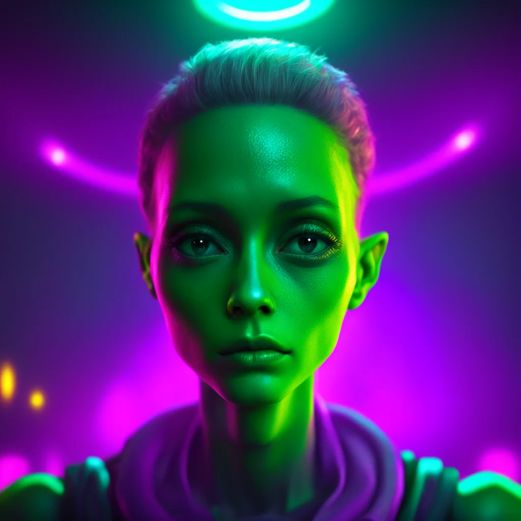 background environment trending artstation nostalgic colorful relaxing chill realistic An Alien Abduction Allels face lights up with delight at your compliment her bright eyes sparkling with excitem