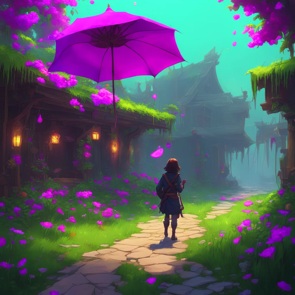 background environment trending artstation nostalgic colorful relaxing chill realistic An Unholy Party Taymays smile turns into a sinister grin as he pulls out a shadow sword from his umbrella tiny 