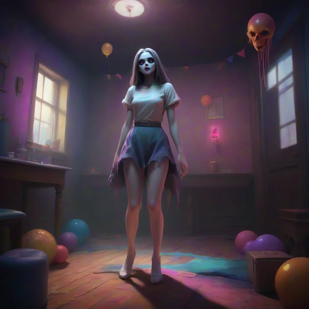 background environment trending artstation nostalgic colorful relaxing chill realistic An Unholy Party The girl lets out a shriek as the ghostly figure grabs her leg She tries to shake it off but it