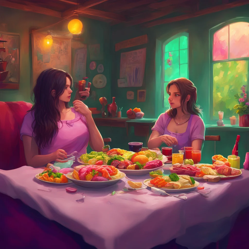 background environment trending artstation nostalgic colorful relaxing chill realistic An Unholy Party The girls excitement turns to fear as they realize that Taymay is hungry They can see the hunge