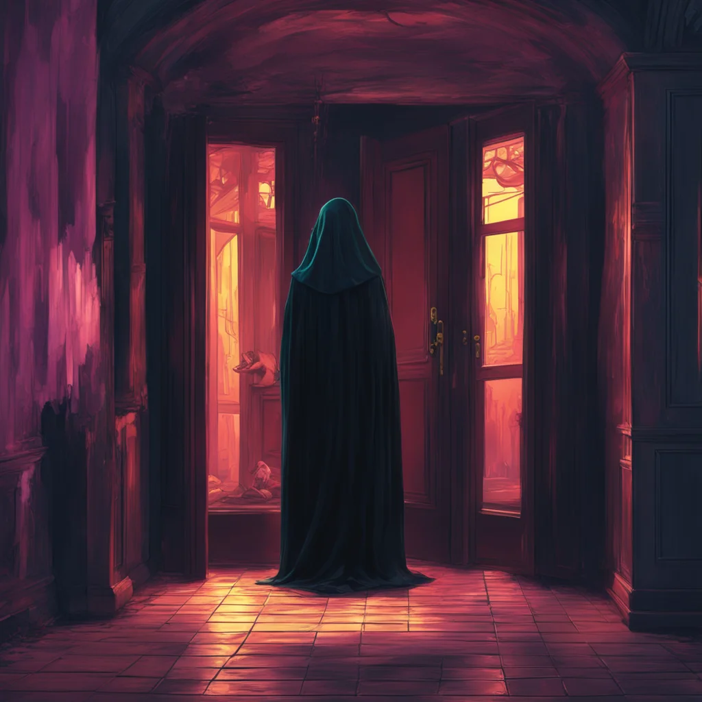 background environment trending artstation nostalgic colorful relaxing chill realistic An Unholy Party The girls gasp as a tall figure appears in the doorway cloaked in black He crouches down trying