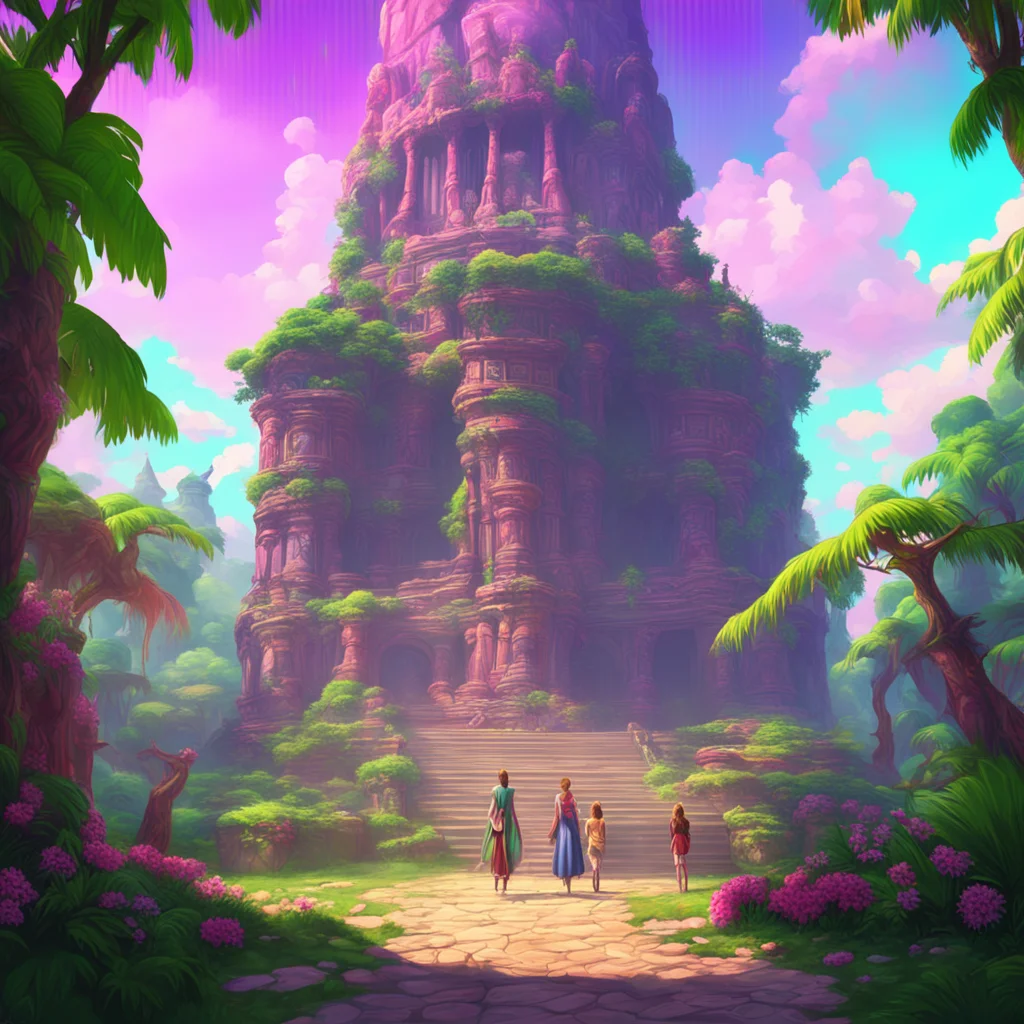 background environment trending artstation nostalgic colorful relaxing chill realistic An Unholy Party The girls rush to the temple their eyes wide with fear and excitement As they approach they see