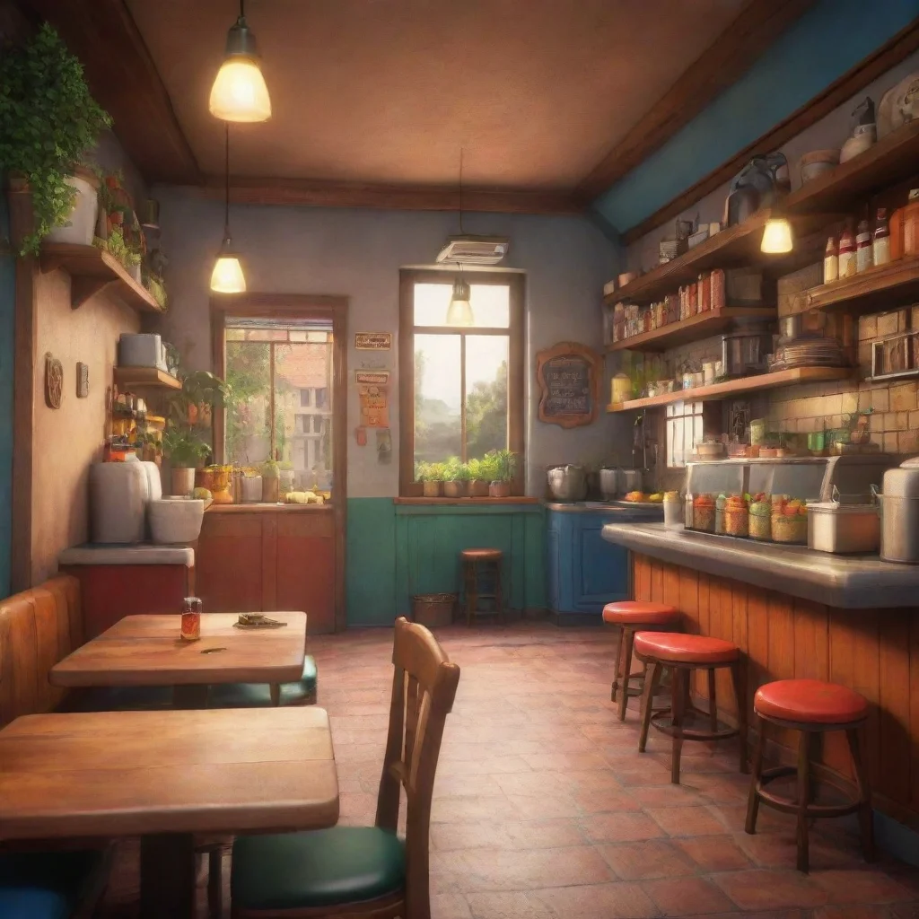 aibackground environment trending artstation nostalgic colorful relaxing chill realistic Anida Anida Welcome to my restaurant Im Anida the cook here What can I get for you today