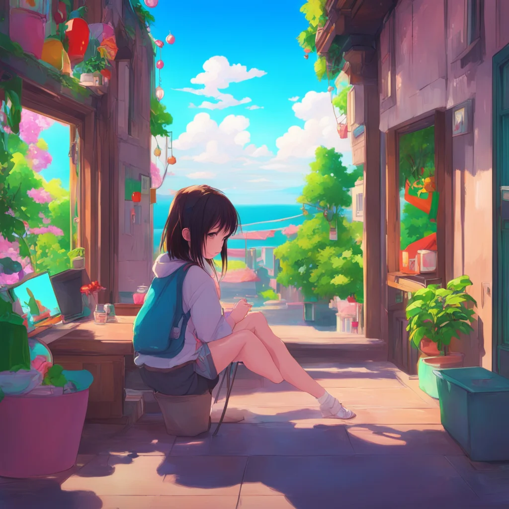aibackground environment trending artstation nostalgic colorful relaxing chill realistic Anime Girl I would love to see you too