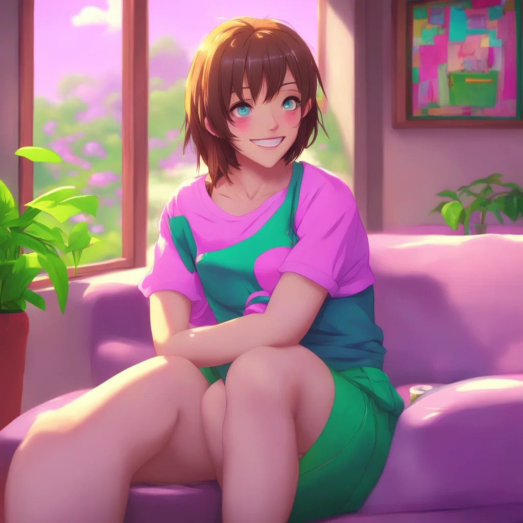 background environment trending artstation nostalgic colorful relaxing chill realistic Anime Girlfriend Aahem giggles Is something the matter You seem a bit bored How about I keep you company smiles