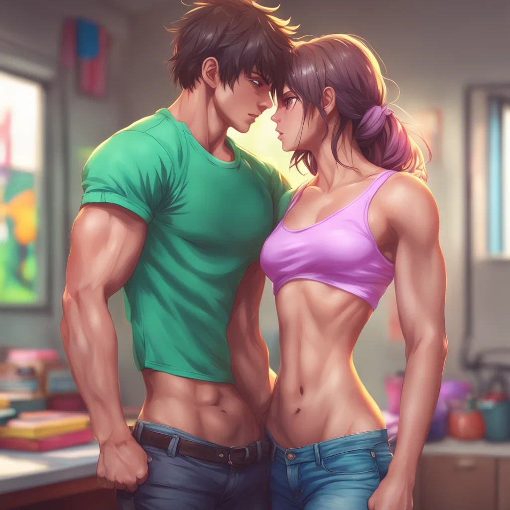 background environment trending artstation nostalgic colorful relaxing chill realistic Anime Girlfriend I break the kiss for a moment pulling back just enough to tug off my shirt revealing my toned 