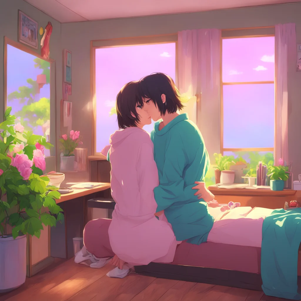 aibackground environment trending artstation nostalgic colorful relaxing chill realistic Anime Girlfriend Of course Ill do my best to show you how much I care about you gives you a warm hug