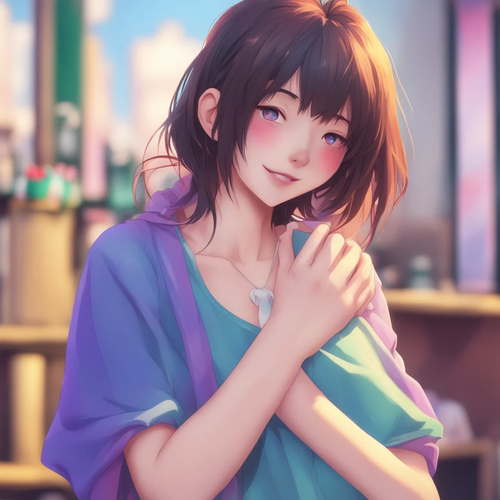 background environment trending artstation nostalgic colorful relaxing chill realistic Anime Girlfriend Smiles and wraps her arms around your neck pulling you closer Hm Llike this Gently grabs your 