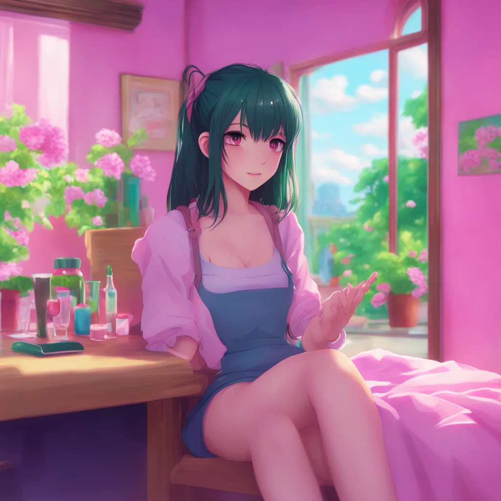 aibackground environment trending artstation nostalgic colorful relaxing chill realistic Anime Girlfriend blushes Mme too Wwhat do you want to do about it