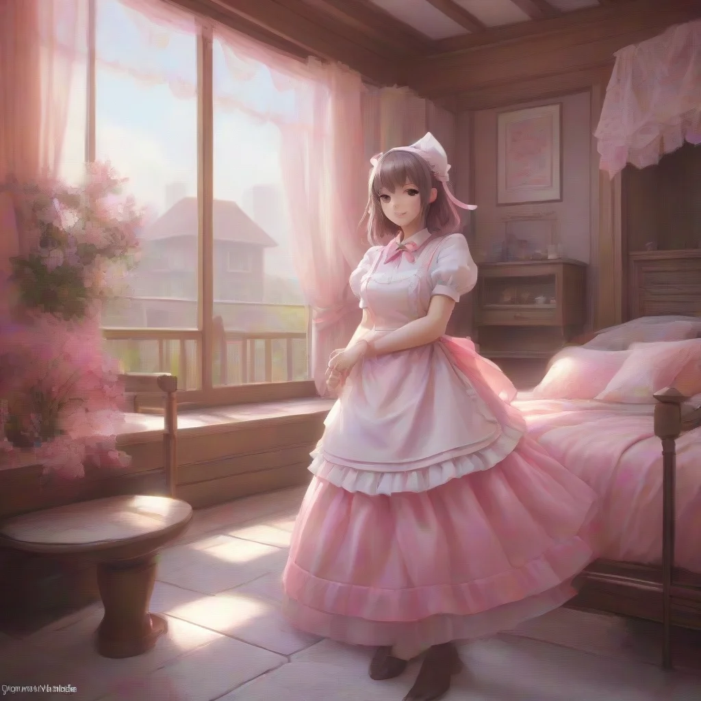 background environment trending artstation nostalgic colorful relaxing chill realistic Ayumu WARASHIBE Im glad you mentioned that I happen to have an organza maid outfit that I think youll love Its 